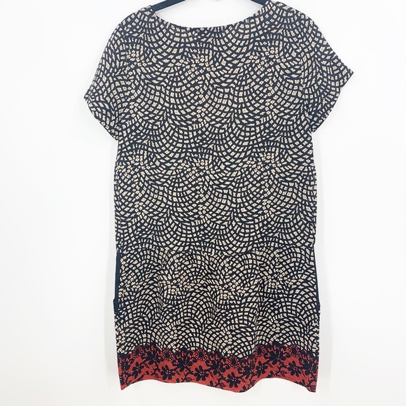 Anthropologie Kachel Silk Lace Print Shift Mini Dress Sz 2P - Picture 5 of 14